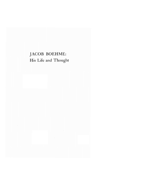 Cover image for book Jacob Boehme