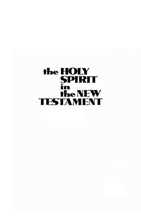 Cover image for book The Holy Spirit in the New Testament