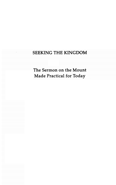 Cover image for book Seeking the Kingdom