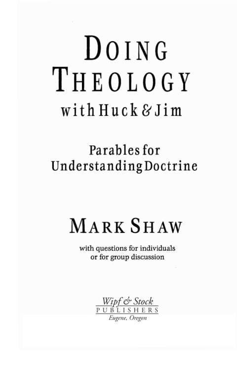 Cover image for book Doing Theology with Huck and Jim