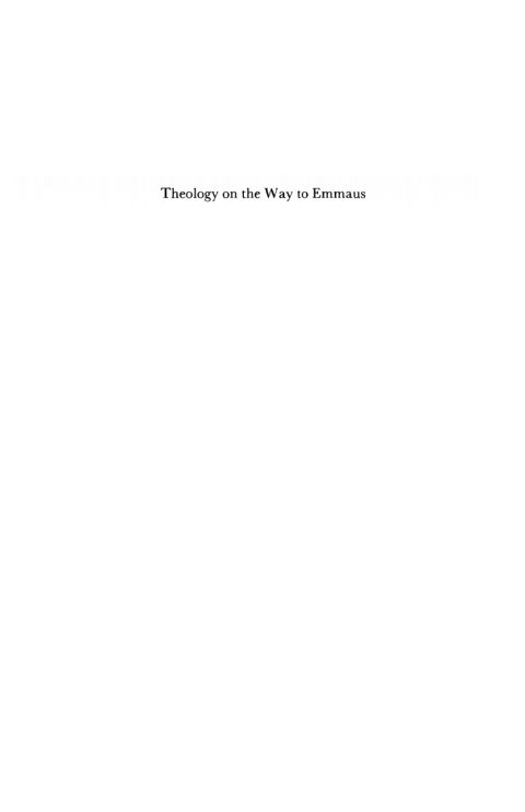 Cover image for book Theology on the Way to Emmaus