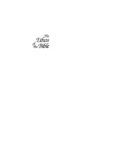 Cover image for book The Ethos of the Bible