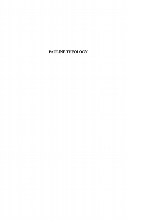 Cover image for book Pauline Theology