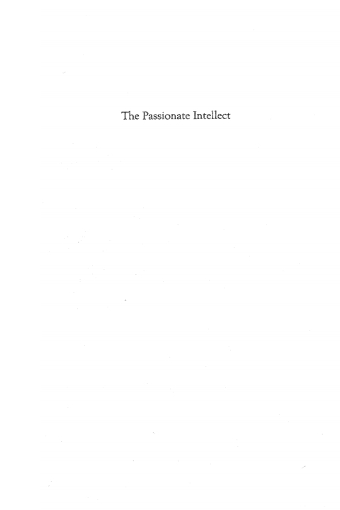 Cover image for book The Passionate Intellect