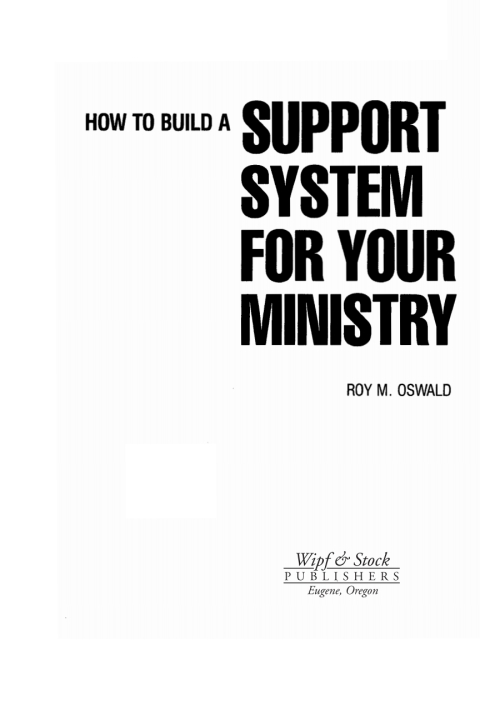 Cover image for book How to Build a Support System for Your Ministry