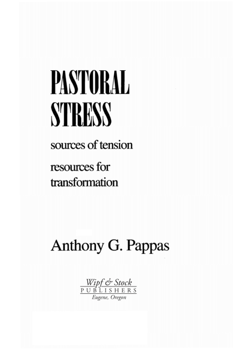 Cover image for book Pastoral Stress