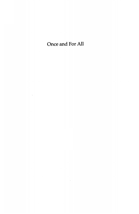 Cover image for book Once and for All