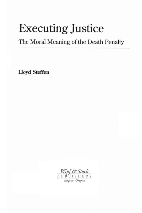 Cover image for book Executing Justice