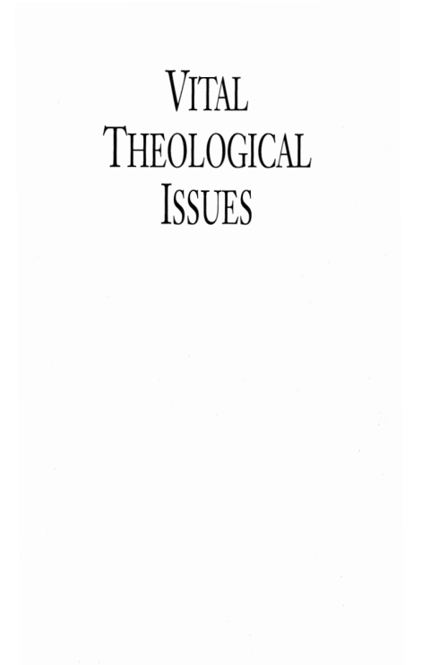 Cover image for book Vital Theological Issues