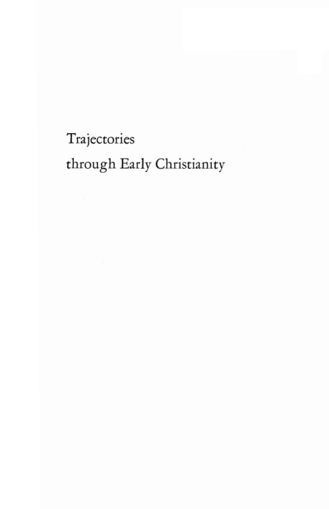 Cover image for book Trajectories through Early Christianity