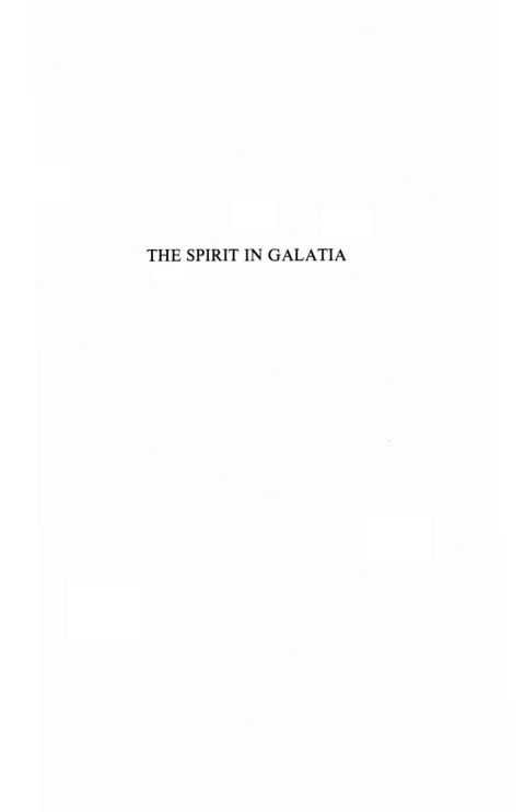 Cover image for book The Spirit in Galatia