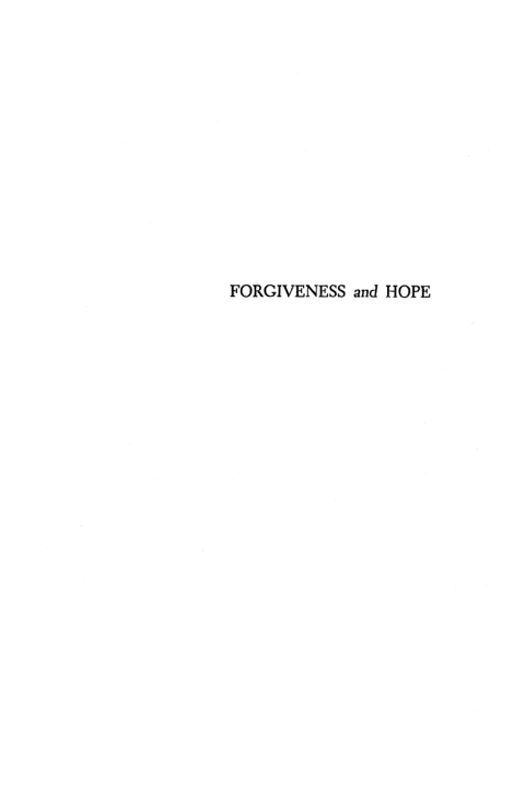 Cover image for book Forgiveness and Hope