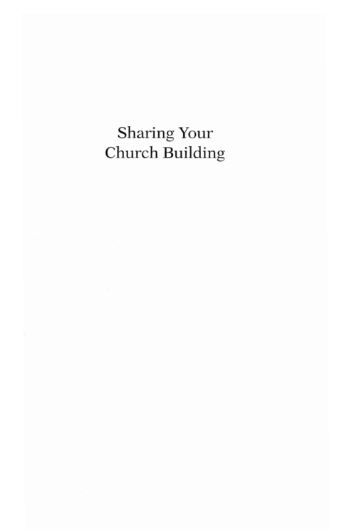 Cover image for book Sharing Your Church Building