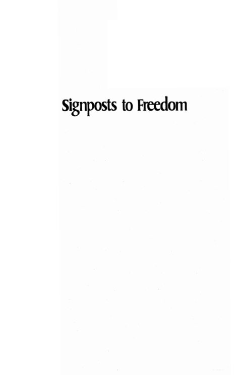 Cover image for book Signposts to Freedom