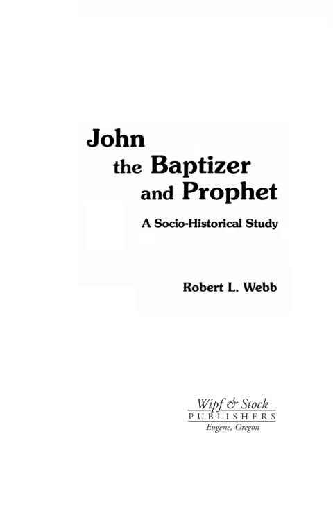 Cover image for book John the Baptizer and Prophet