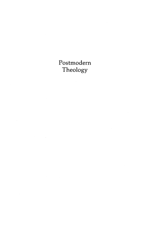 Cover image for book Postmodern Theology