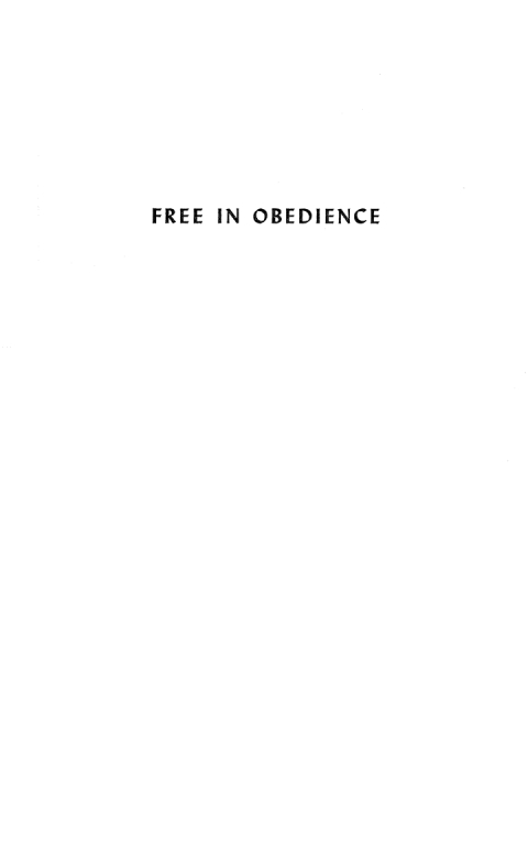 Cover image for book Free in Obedience