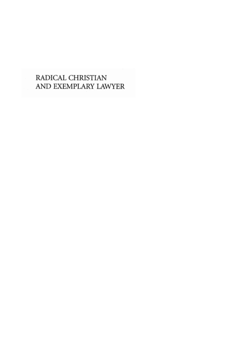 Cover image for book Radical Christian and Exemplary Lawyer