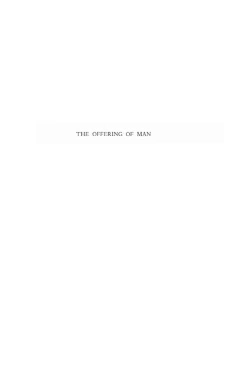 Cover image for book The Offering of Man