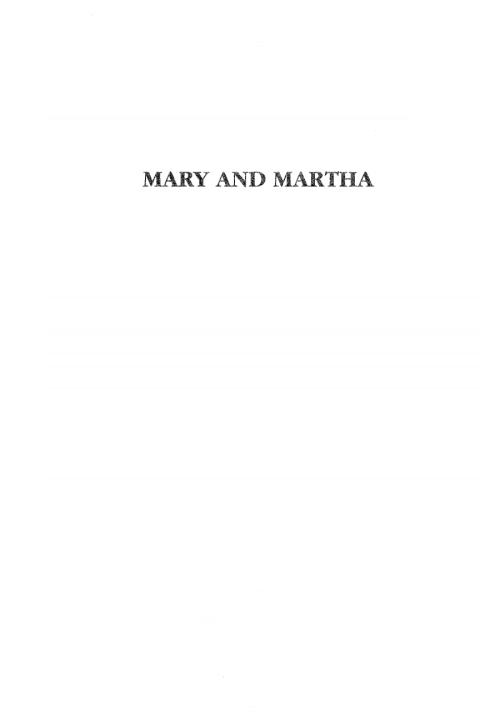 Cover image for book Mary and Martha