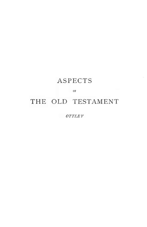 Cover image for book Aspects of the Old Testament