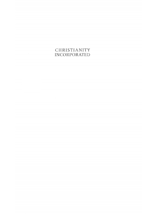 Cover image for book Christianity Incorporated