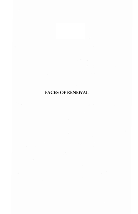 Cover image for book Faces of Renewal