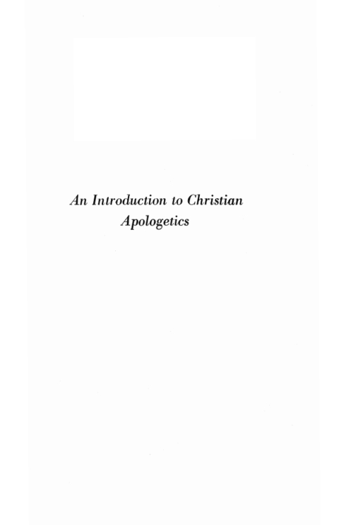Cover image for book An Introduction to Christian Apologetics