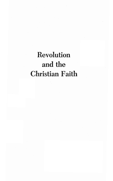 Cover image for book Revolution and the Christian Faith