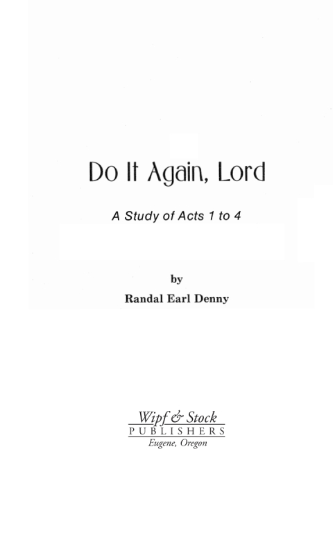 Cover image for book Do It Again, Lord