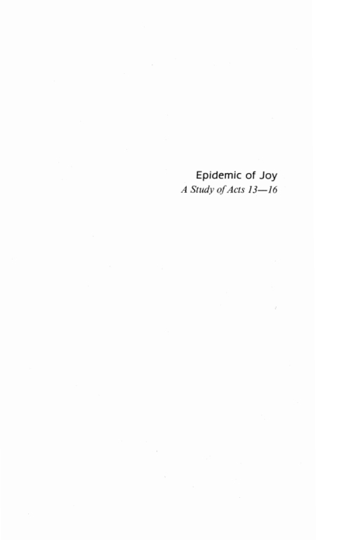 Cover image for book Epidemic of Joy