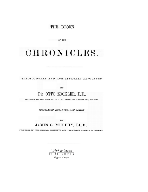 Cover image for book The Books of the Chronicles