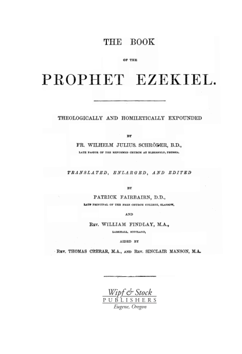 Cover image for book The Book of the Prophet Ezekiel