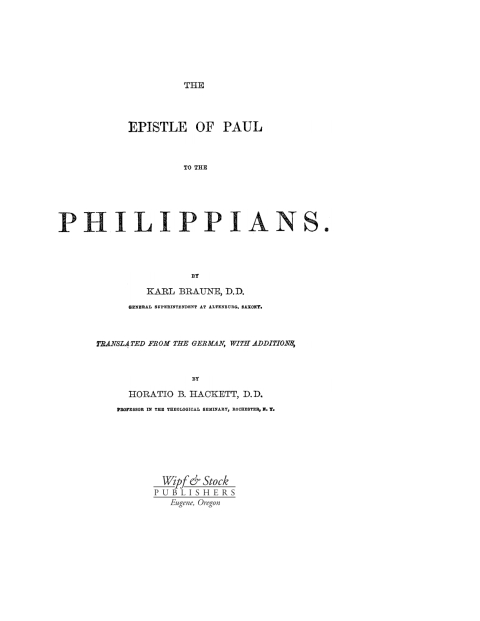 Cover image for book The Epistle of Paul to the Philippians and Colossians
