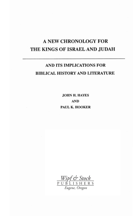 Cover image for book A New Chronology for the Kings of Israel and Judah and Its Implications for Biblical History and Literature