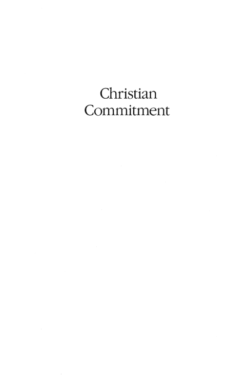 Cover image for book Christian Commitment