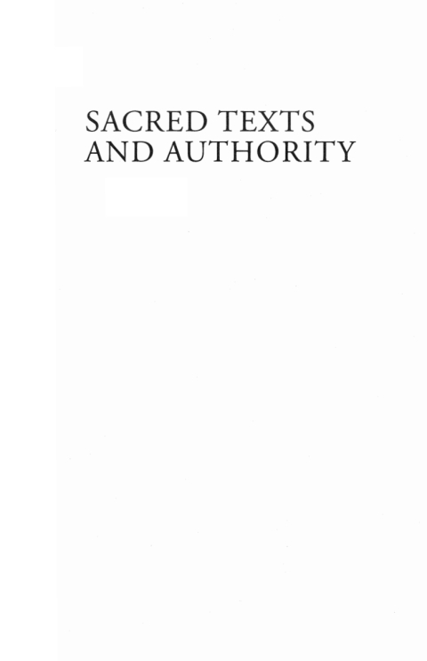 Cover image for book Sacred Texts and Authority