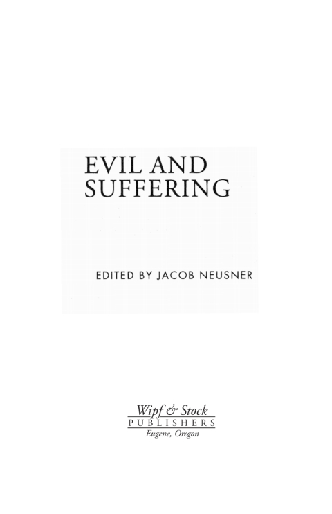 Cover image for book Evil and Suffering