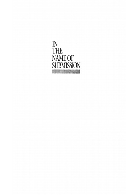 Cover image for book In the Name of Submission