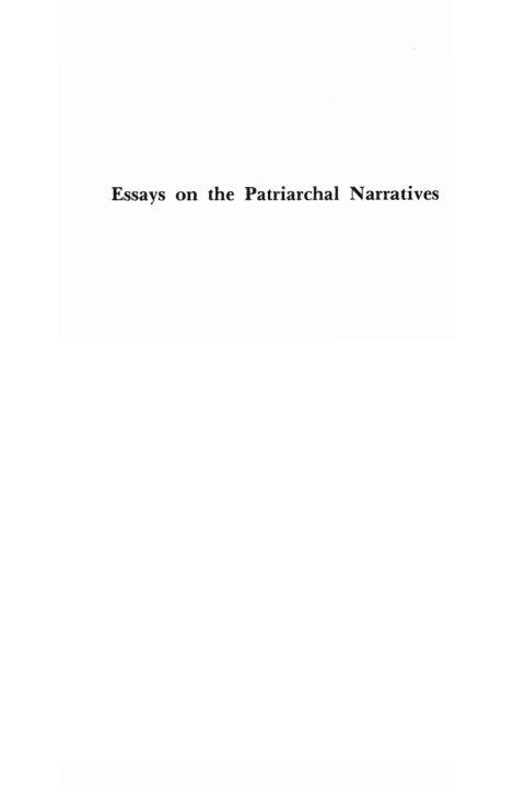Cover image for book Essays on the Patriarchal Narratives