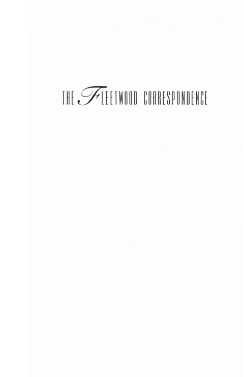 Cover image for book The Fleetwood Correspondence