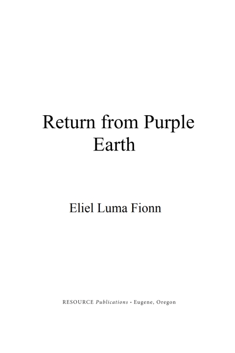 Cover image for book Return from Purple Earth