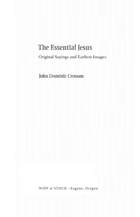 Cover image for book The Essential Jesus