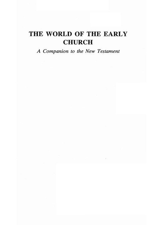 Cover image for book The World of the Early Church