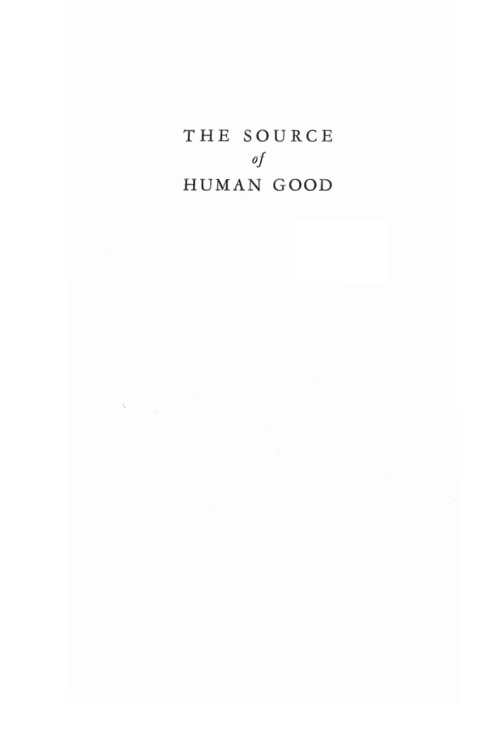 Cover image for book The Source of Human Good