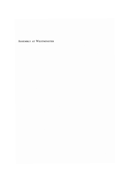 Cover image for book Assembly at Westminster
