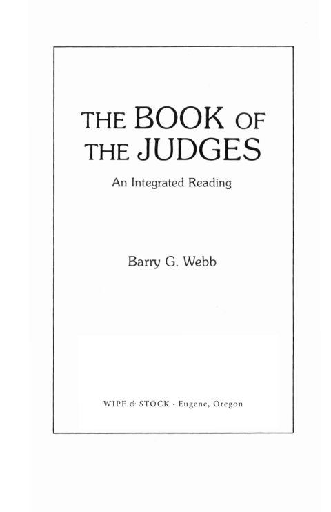 Cover image for book The Book of the Judges