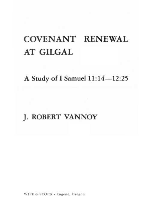 Cover image for book Covenant Renewal at Gilgal
