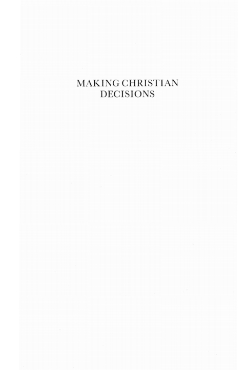 Cover image for book Making Christian Decisions