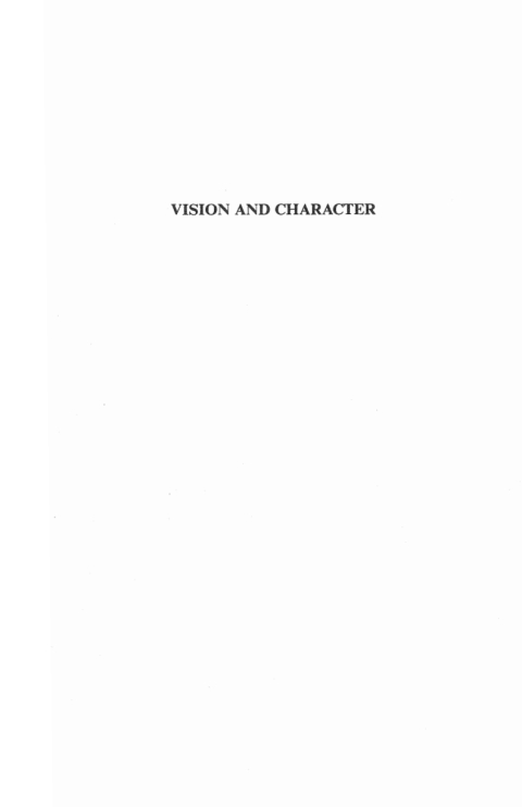 Cover image for book Vision and Character